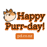 Cat Happy Birthday Wishes Sticker