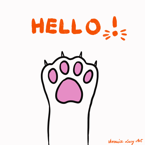 Cat Hello GIF