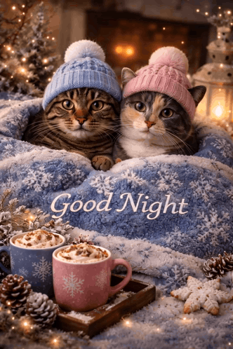 Cat January Goodnight Goodnight Mo Cats Winter GIF