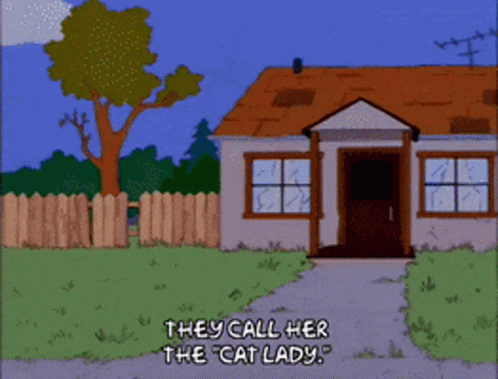 Cat Lady Simpsons Cat GIF. This 498 x 379 animated GIF is part of our simpsons crazy cat lady collection. Related themes include cat. Created by S1ckmaster…