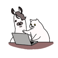 Cat Llama Sticker