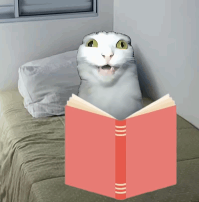 Cat Reading Cat Speaking GIF