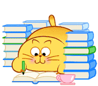 Cat Writing Sticker