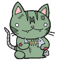 Cat Zombie Sticker