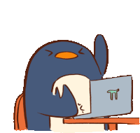 Catscafe Penguin Sticker