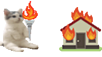 Catsittingwithfire Sticker