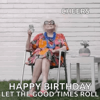 Celebrategoodtimes Oldwoman GIF. This 400 x 400 animated GIF is part of our over the hill birthday collection. Related themes include happy, happybirthday…