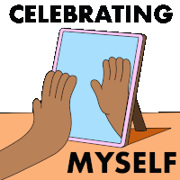 Celebrating Myself Mental Health Sticker