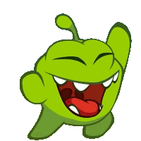 Celebrating Om Nom Sticker
