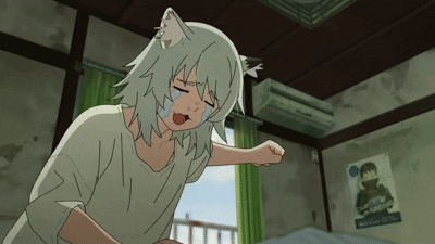 Chainsmoking Cat Anime GIF