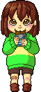 Chara Chara Eating Chocolate Sticker