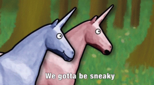 Charlietheunicorn Sneaky GIF