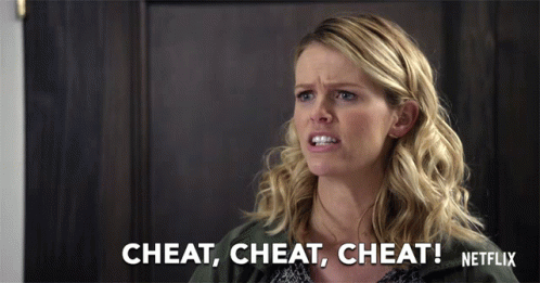 Cheat Cheat Cheat Mallory Hanson GIF