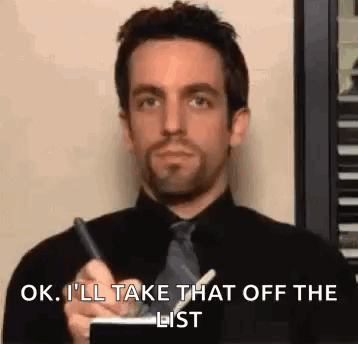 Check List Bj Novak GIF