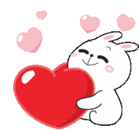 Cheer Rabbit Love Sticker