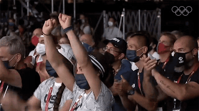 Cheering Crowd Nbc Olympics GIF