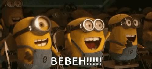 Cheering Minions GIF. This 498 x 226 animated GIF is part of our minions cheering collection. Related themes include cheer, cheering. Created by aloder84…