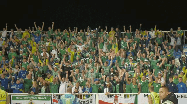 Cheering Northern Ireland GIF