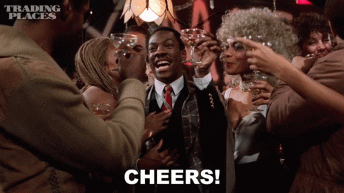 Cheers Billy Ray Valentine GIF. This 498 x 280 animated GIF is part of our merry new year trading places collection. Related themes include toast. Created…