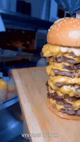 Cheeseburger Stacked GIF