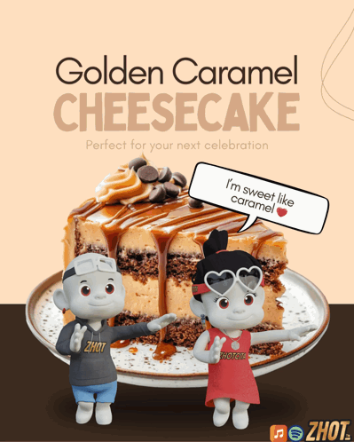 Cheesecake Caramel Cheesecake GIF