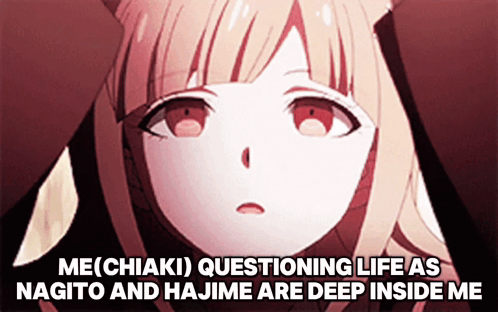Chiaki Nanami Nagito Komaeda GIF
