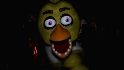 Chica In Real Time Jumpscare Fnaf GIF