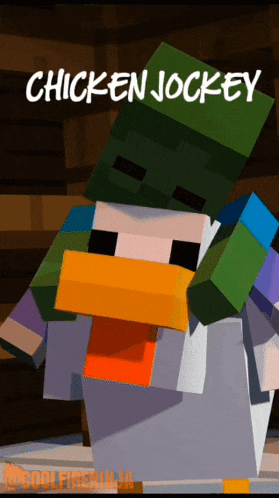 Chicken Jockey Minecraft Movie GIF