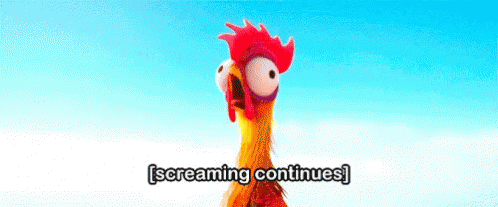 Chicken Scream GIF. This 498 x 207 animated GIF is part of our hei hei moana collection. Related themes include chicken, scream. View the original…