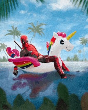 Chill Deadpool GIF
