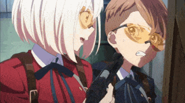 Chisato Nishikigi Dodging Bullets GIF