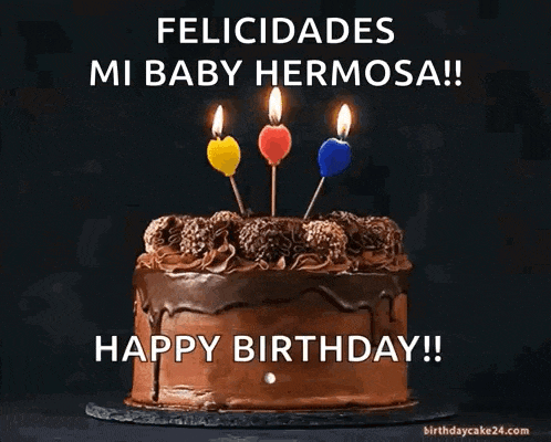 Chocolate Cake Candles GIF