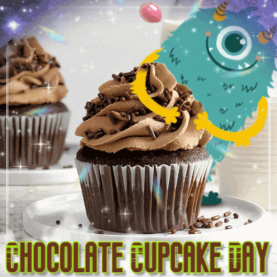 Chocolate Cupcake Day GIF