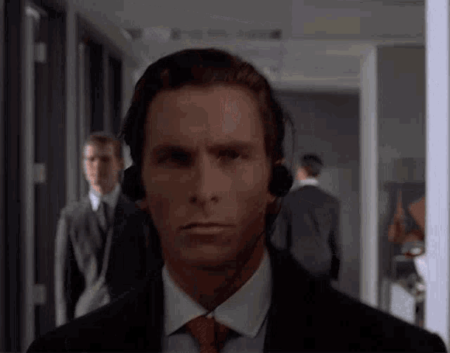 Christian Bale Patrick Bateman GIF