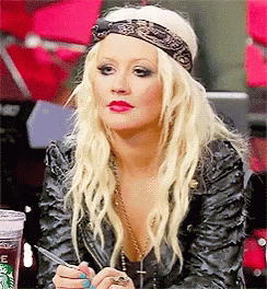 Christina Aguilera Straight Face GIF