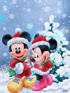 Christmas Mickey Mouse GIF. This 240 x 320 animated GIF is part of our guten morgen zweiter advent collection. Related themes include christmas, cute…