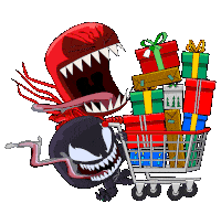 Christmas Shopping Carnage Sticker