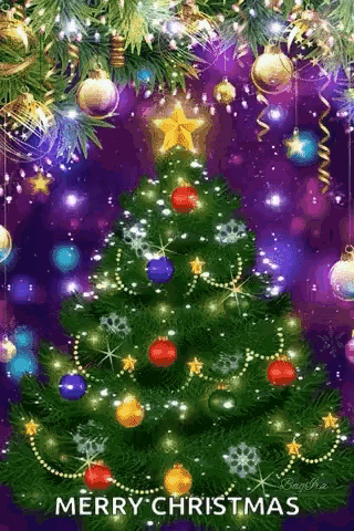 Christmas Tree Glitter GIF