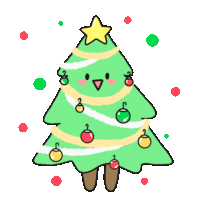 Christmas Trees Merry Christmas Sticker