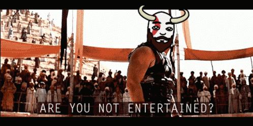 Chungos GIF. This 498 x 249 animated GIF is part of our gladiator are you not entertained collection. Created by oWylee. View the original animation, share…