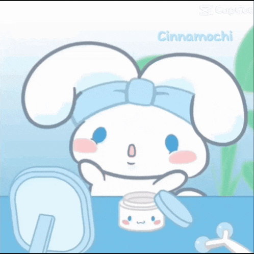 Cinnamoroll Skin Care GIF