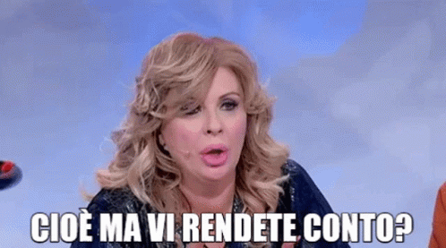 Cioèma Vi Rendete Conto Ma Ti Rendi Conto GIF. This 498 x 277 animated GIF is part of our tina cipollari collection. Related themes include tina. Created by…