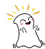 Clapping Ghost Sticker