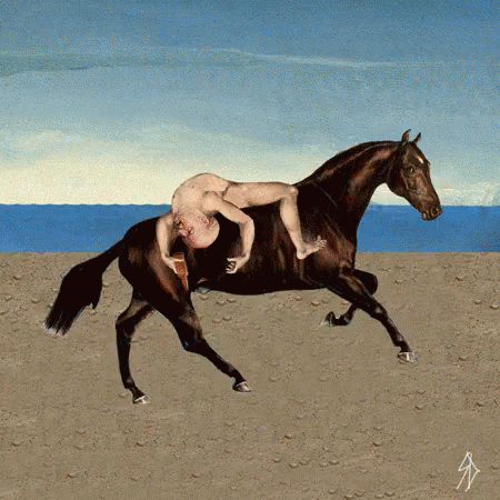 Classical Art Weird GIF. This 450 x 450 animated GIF is part of our stick figure horse collection. Related themes include horse, weird. Created by airem23…