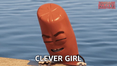 Clever Girl Sausage Party Foodtopia GIF. This 498 x 281 animated GIF is part of our sausage girl collection. Created by SausagePartySeries. View the…