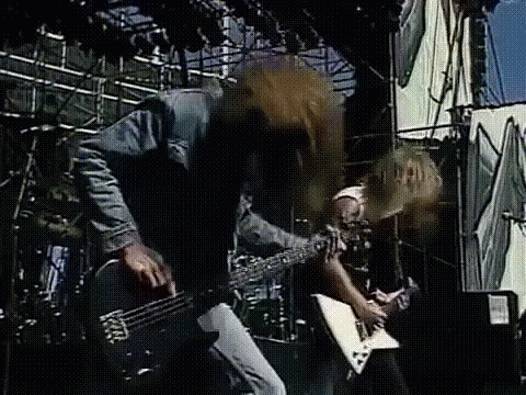 Cliff Burton Headbanging GIF
