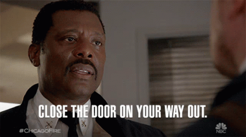 Close The Door On Your Way Out Goodbye GIF
