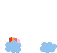 Clouds Rainbow Sticker