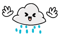 Cloudy Raining Sticker