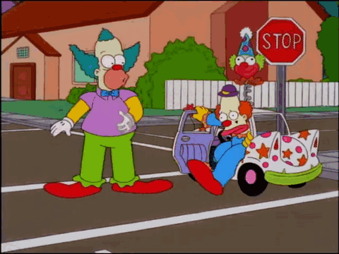 Clown Car Krusty GIF. This 480 x 360 animated GIF is part of our imgur simpsons collection. Created by jheaton416. View the original animation, share it, or…